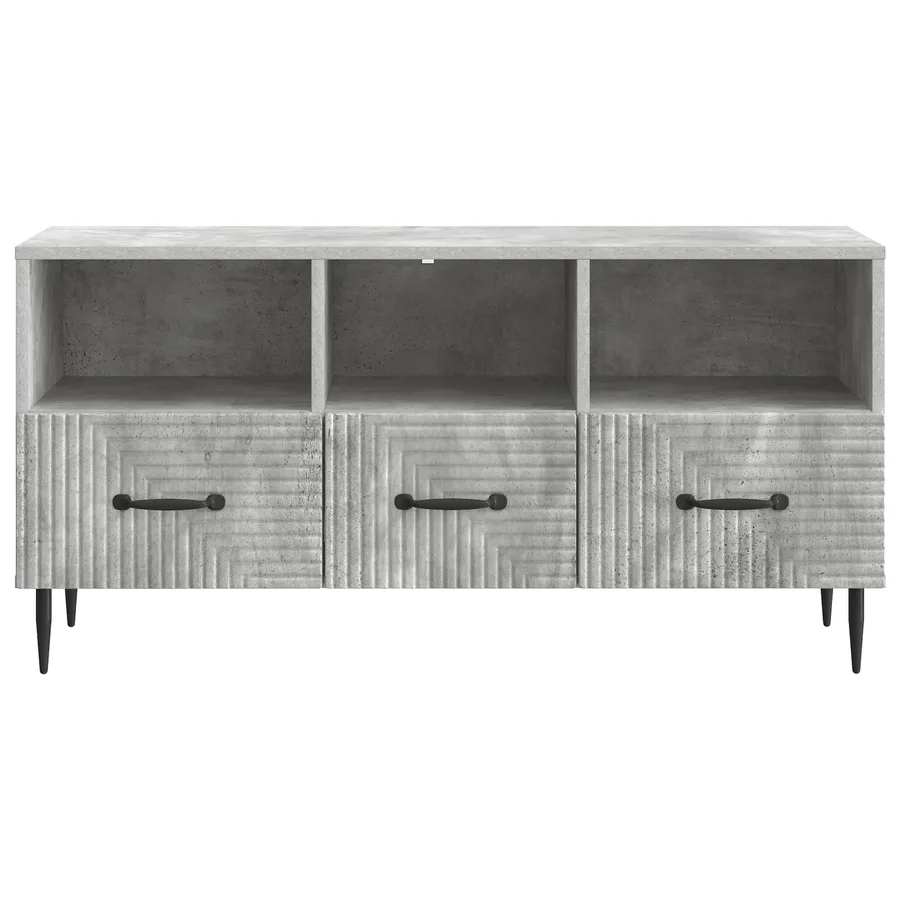 Meuble TV Gris béton 102 x 34,5 x 50 cm Bois d'ingénierie - 6