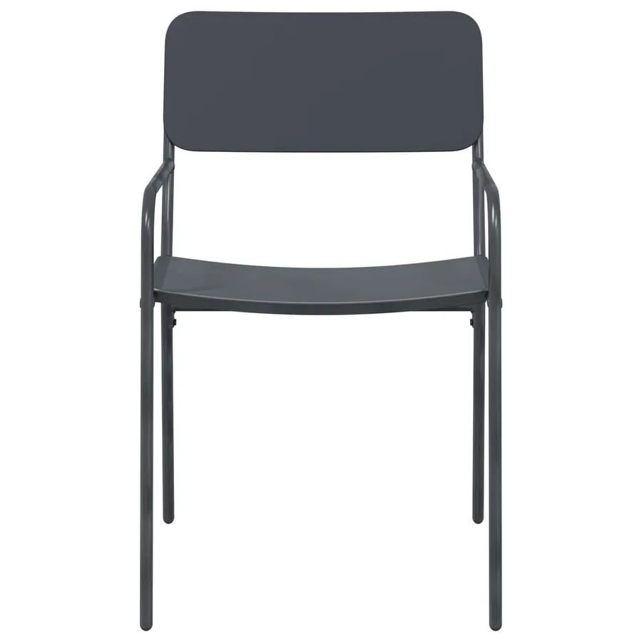 Chaises de jardin 2 pcs Anthracite 51 x 55 x 81 cm Acier - 4