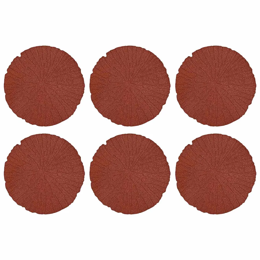 Pierre de marchage 6 pcs Rouge Ø 45 x 1,8 cm Caoutchouc - 2