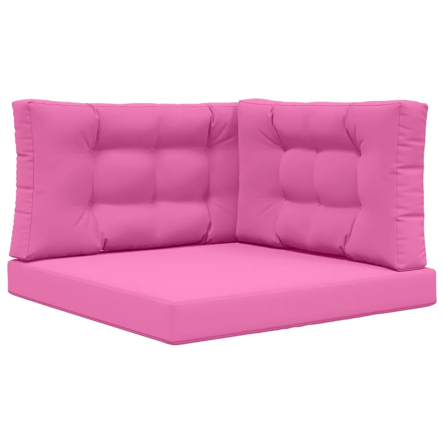 Coussin de canapé d'extérieur 3 pcs Rose Polyester - 2