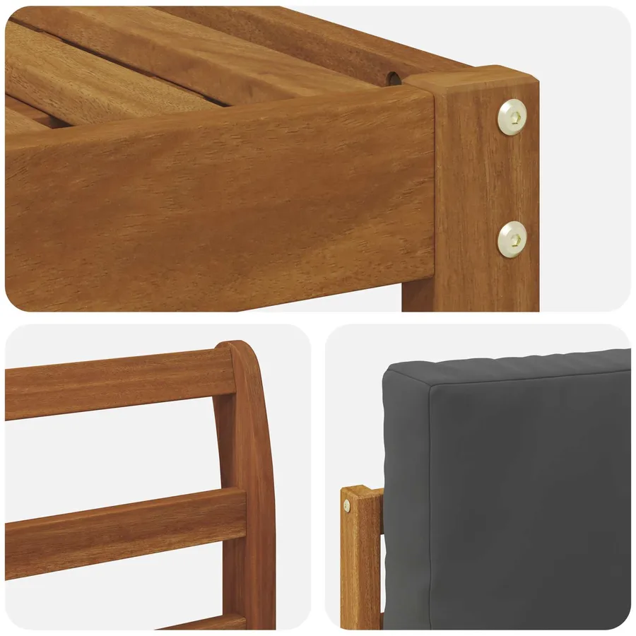 Ensemble de canapés d'extérieur 8 pcs Naturel et Anthracite - 6