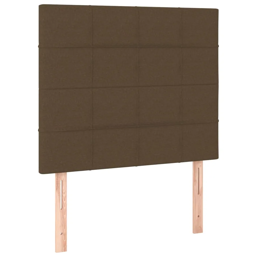 Tête de lit marron foncé 100x5x118/128 cm Tissu - 2