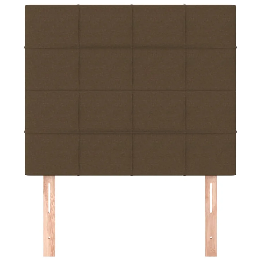 Tête de lit marron foncé 100x5x118/128 cm Tissu - 3