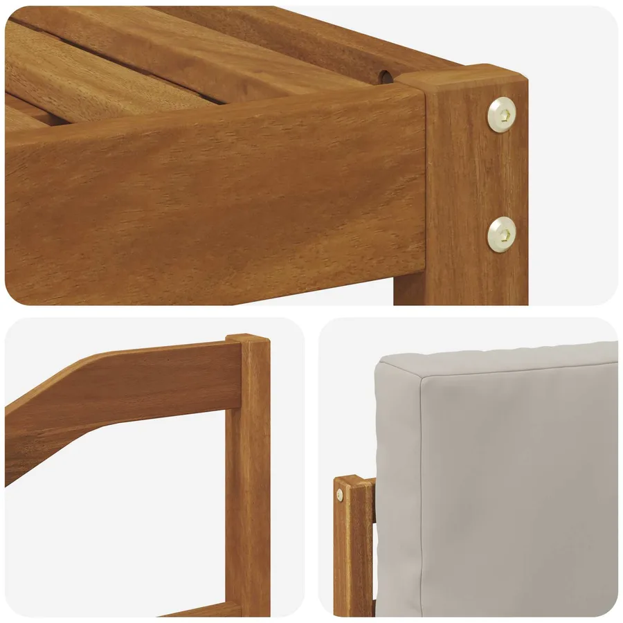 Ensemble de canapés d'extérieur 6 pcs Gris Naturel et Clair - 6