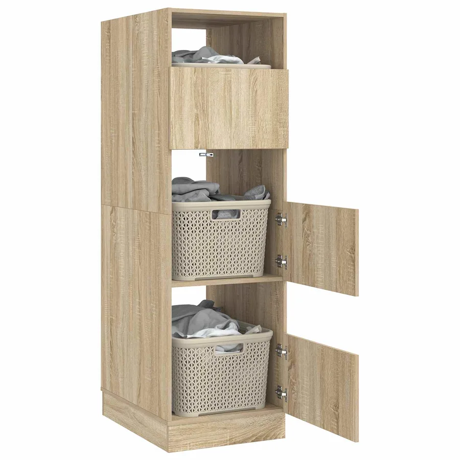 Armoire à Laver Sonoma 50 x 68 x 162 cm Bois d'ingénierie - 3
