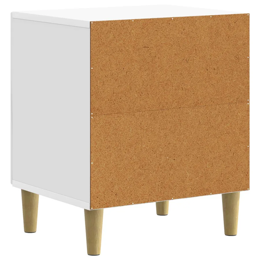 Cabinet de chevet 2 pcs Blanc brillant 43 x 34,5 x 50 cm - 9