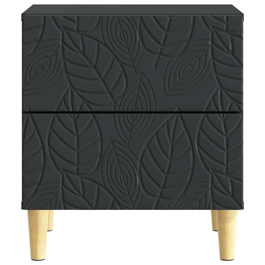 Table de chevet 2 pcs Noir 43 x 34,5 x 48 cm Bois d'ingénierie - 6