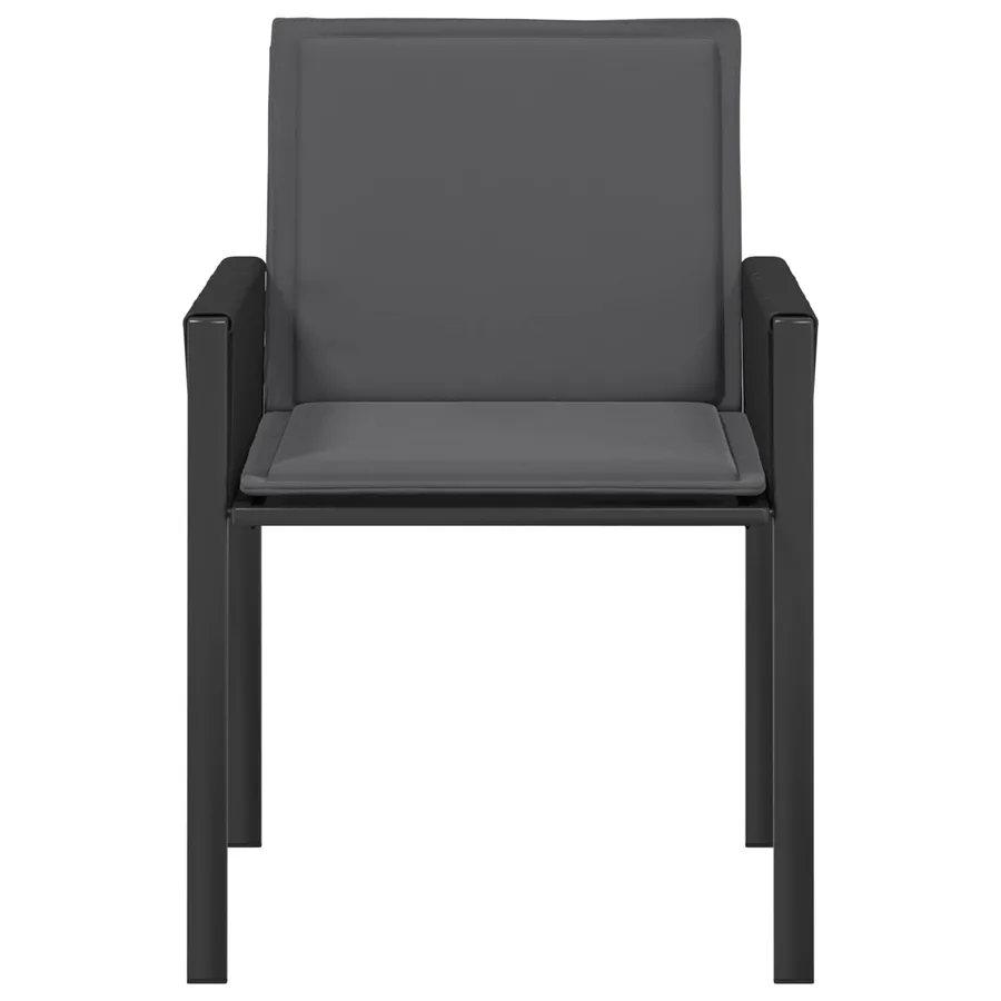 Chaises de jardin 6 pcs Noir et Gris foncé polyrotin - 5