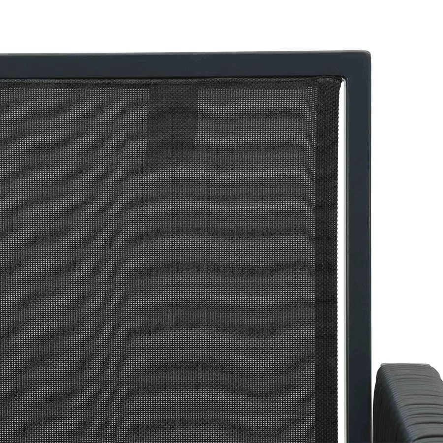 Chaises de jardin 6 pcs Noir et Gris foncé polyrotin - 9