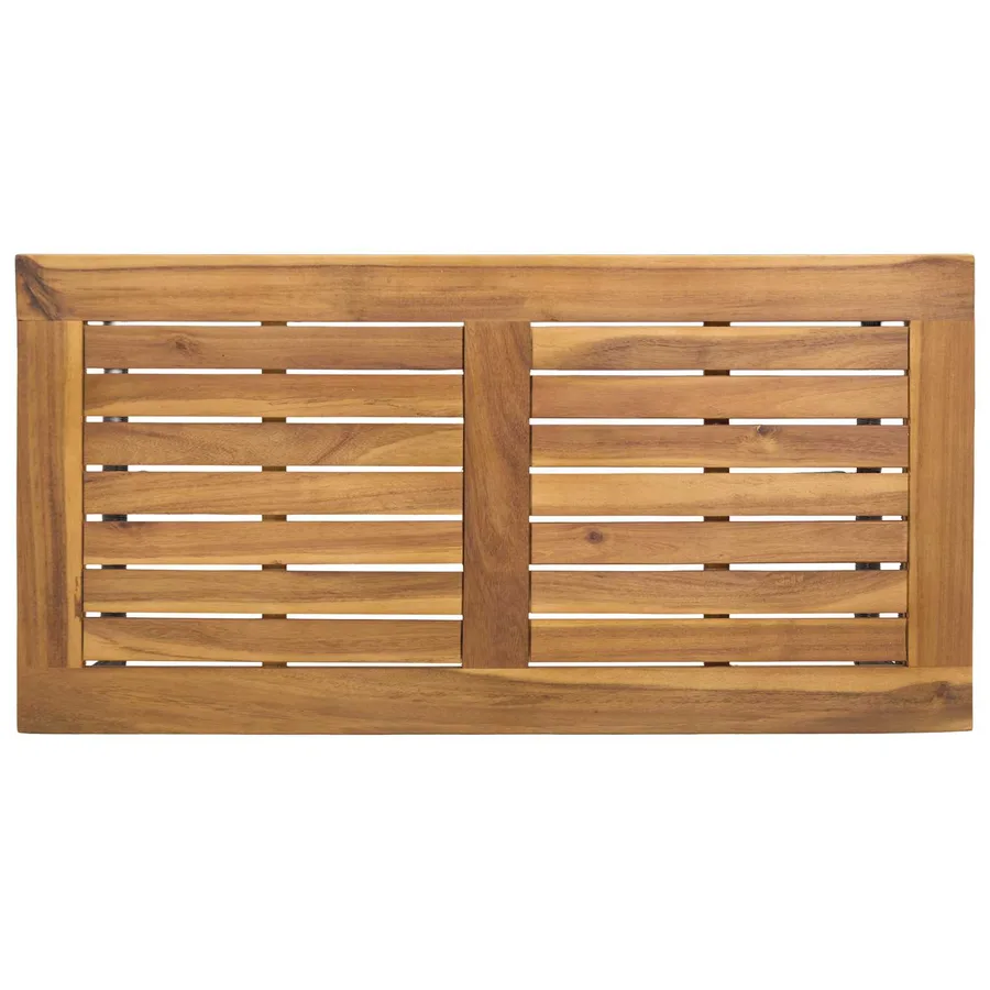 Table de jardin Gris et marron 80 x 40 x 40 cm polyrotin - 7