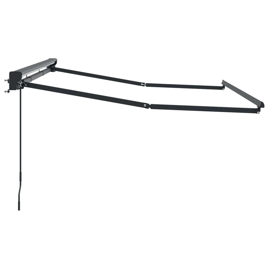 Cadre de auvent manuel Réglable Anthracite 3 x 2 m Acier - 4