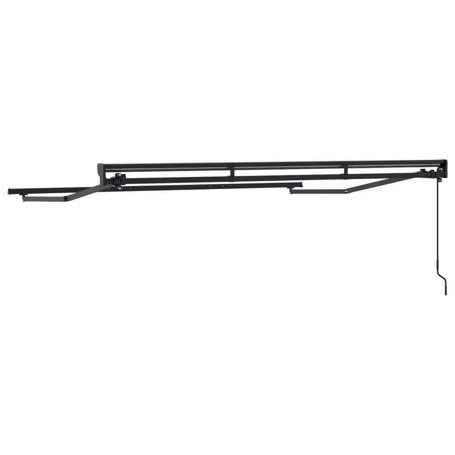 Cadre de auvent manuel Réglable Anthracite 3 x 2 m Acier - 5