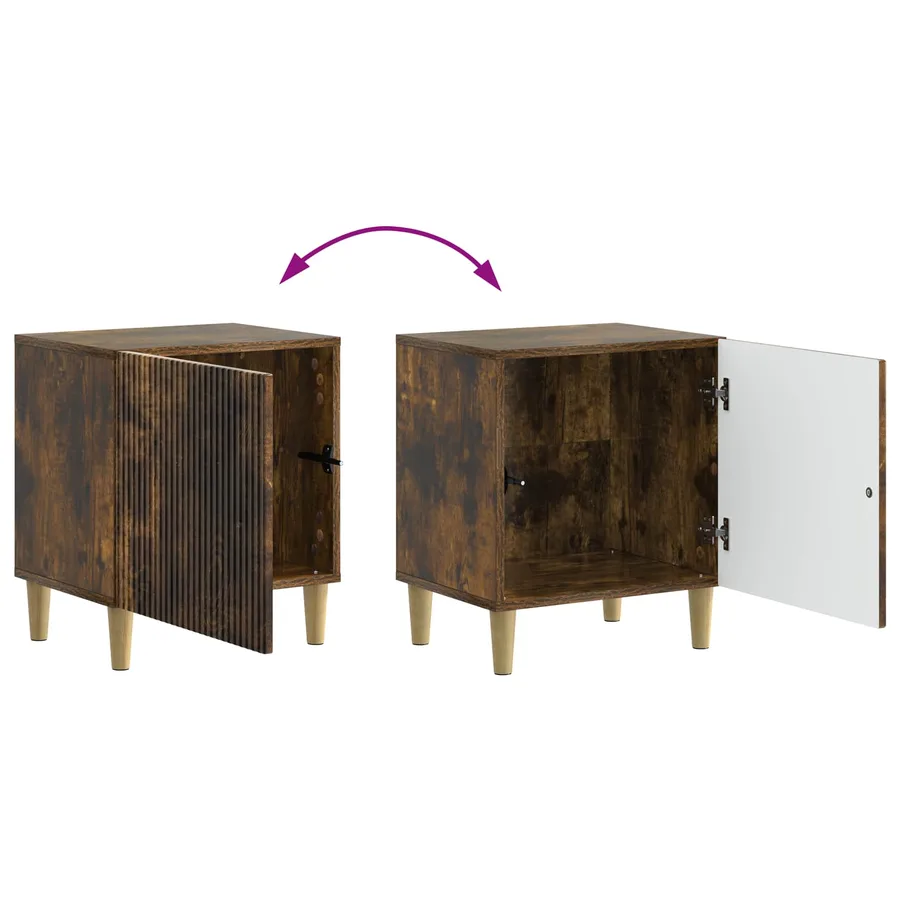 Cabinet de chevet 2 pcs Chêne fumé 43 x 34,5 x 50 cm - 12