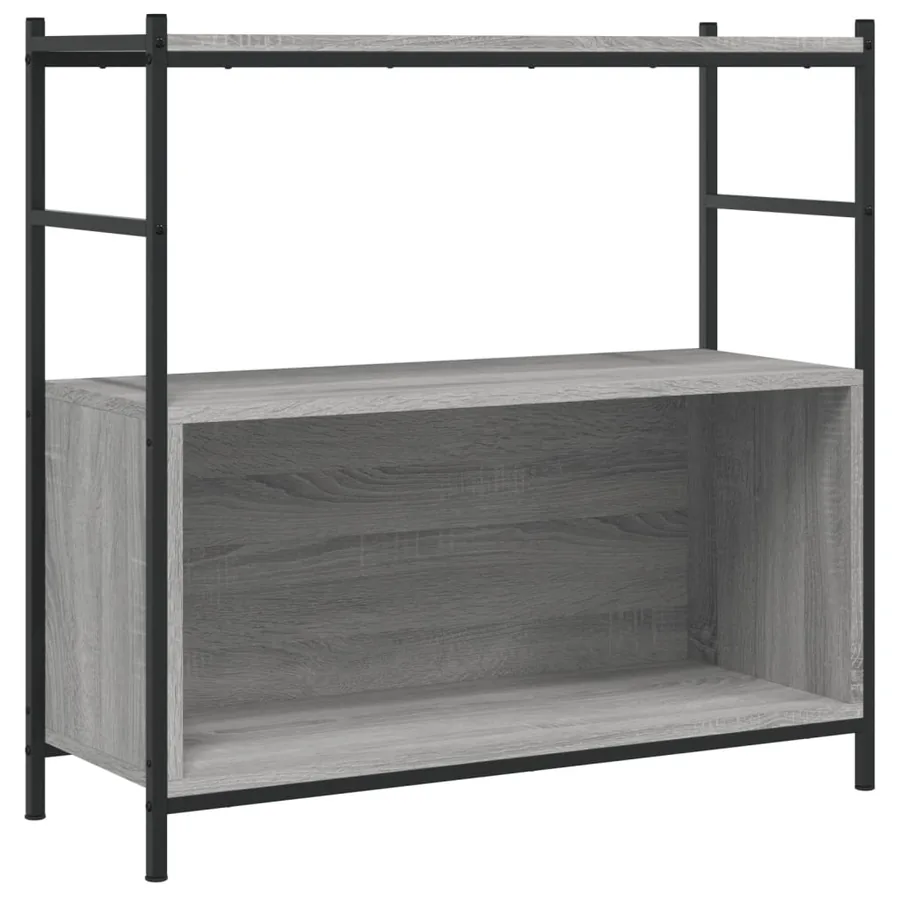 Bibliothèque sonoma gris 80x30x78,5 cm bois d'ingénierie et fer - 2