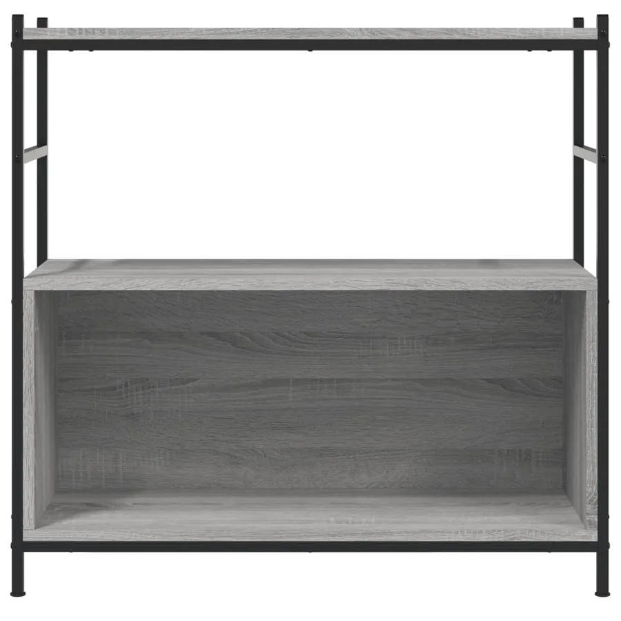 Bibliothèque sonoma gris 80x30x78,5 cm bois d'ingénierie et fer - 4