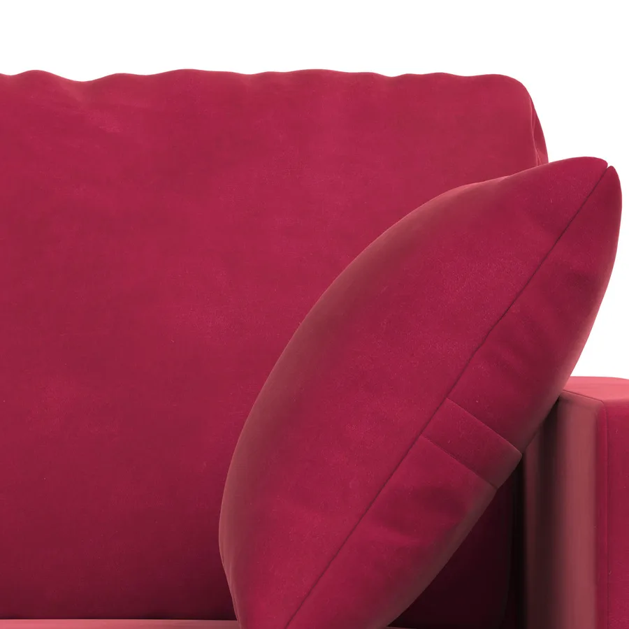 Ensemble de Canapés 2 pcs Bordeaux 158 x 78 x 80 cm Velours - 6