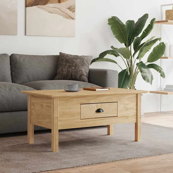 Table basse avec tiroir BODO Marron miel 100 x 55 x 45,8 cm