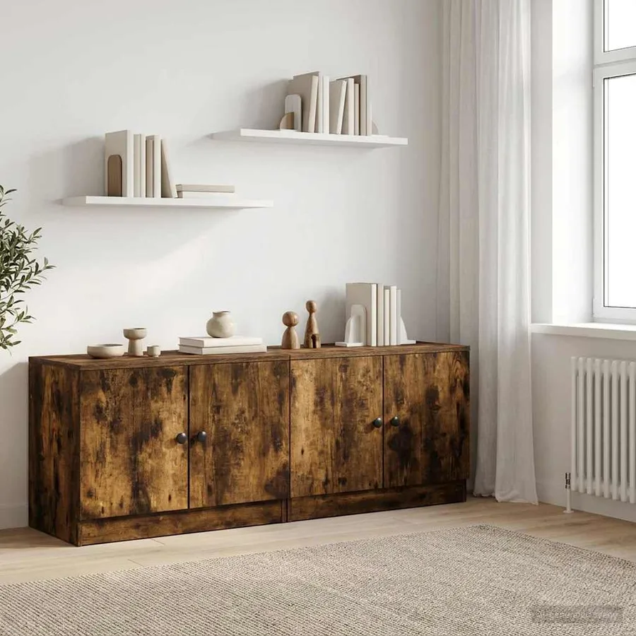 Armoire de rangement pour lit mezzanine 2 pc Chêne fumé - 3