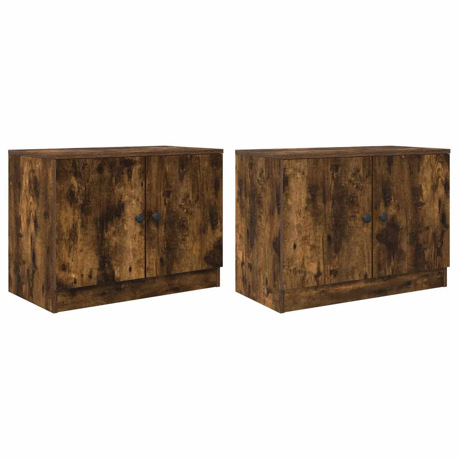 Armoire de rangement pour lit mezzanine 2 pc Chêne fumé - 4
