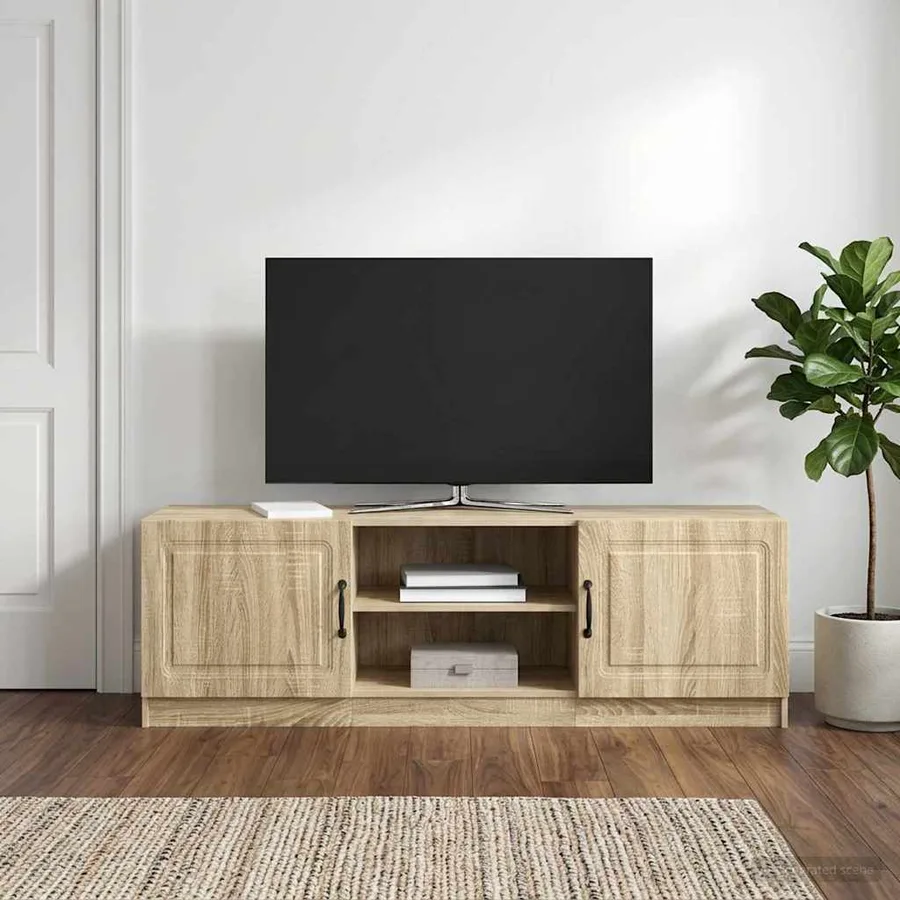 Meuble TV Chêne Sonoma 150 x 31 x 47 cm Bois d'ingénierie - 4