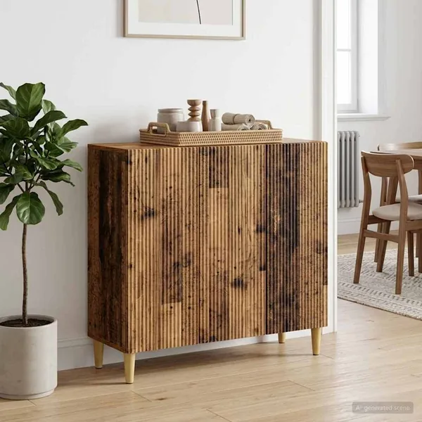 Buffet Bois ancien 89 x 34,5 x 80 cm Bois d'ingénierie