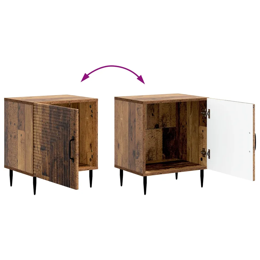 Cabinet de chevet 2 pcs Bois ancien 43 x 34,5 x 50 cm - 12