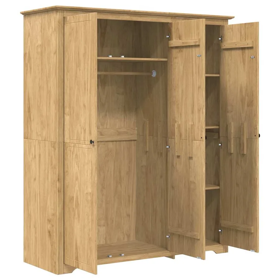 Armoire BODO Marron miel 146 x 53,5 x 173 cm Bois d'ingénierie - 3