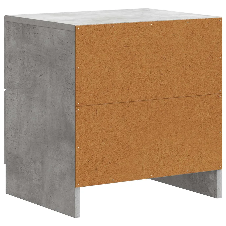 Cabinet de chevet avec tiroir Gris béton 43 x 34,5 x 44,5 cm - 7