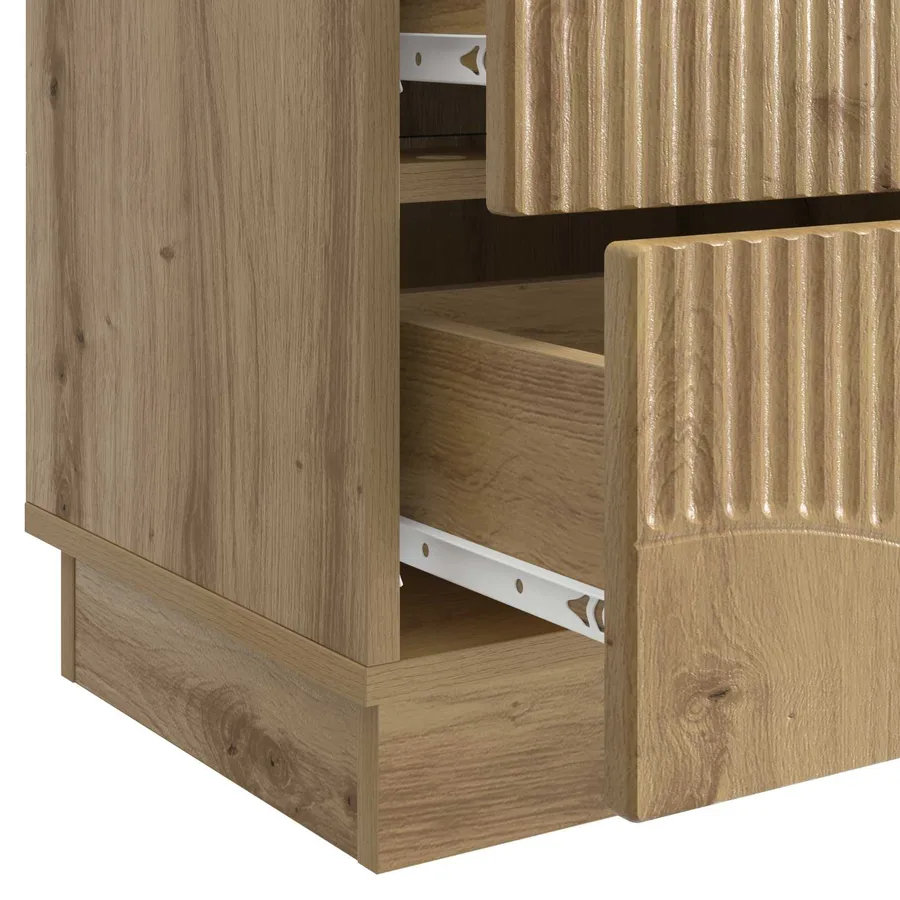 Cabinet de chevet 2 pc Chêne artisanal 43 x 34,5 x 44,5 cm - 11