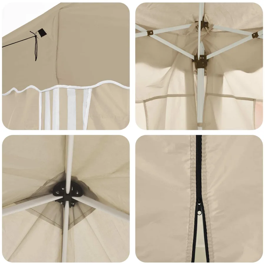 Tente de fête pop-up 575 x 288 x 245 cm Crème - 11