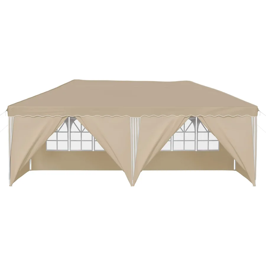 Tente de fête pop-up 575 x 288 x 245 cm Crème - 6