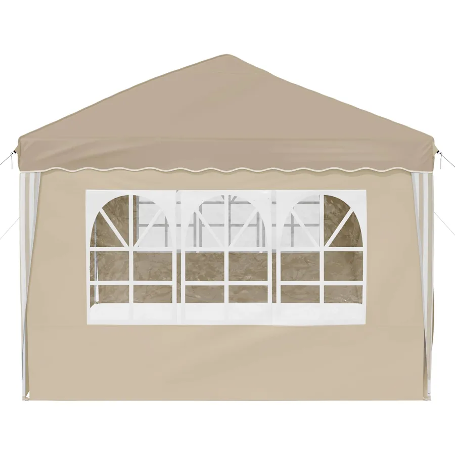 Tente de fête pop-up 575 x 288 x 245 cm Crème - 7