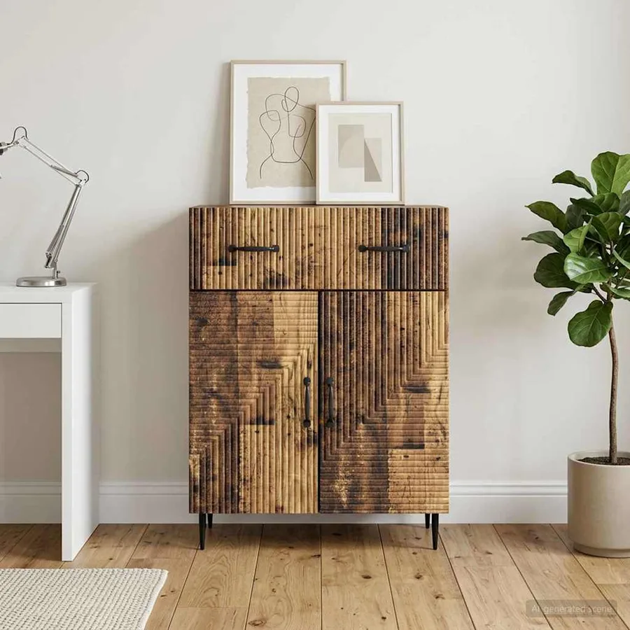 Buffet Bois ancien 66 x 34,5 x 89,5 cm Bois d'ingénierie - 4