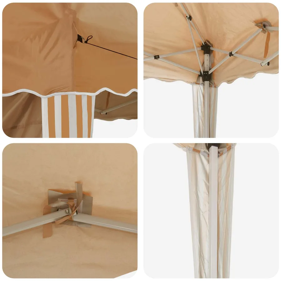 Tente de fête pop-up 575 x 289 x 245 cm Beige - 10