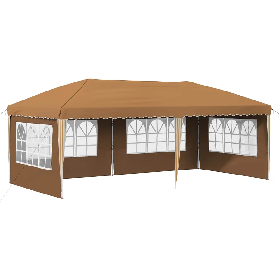 Tente de fête pop-up 575 x 289 x 245 cm Beige - 2