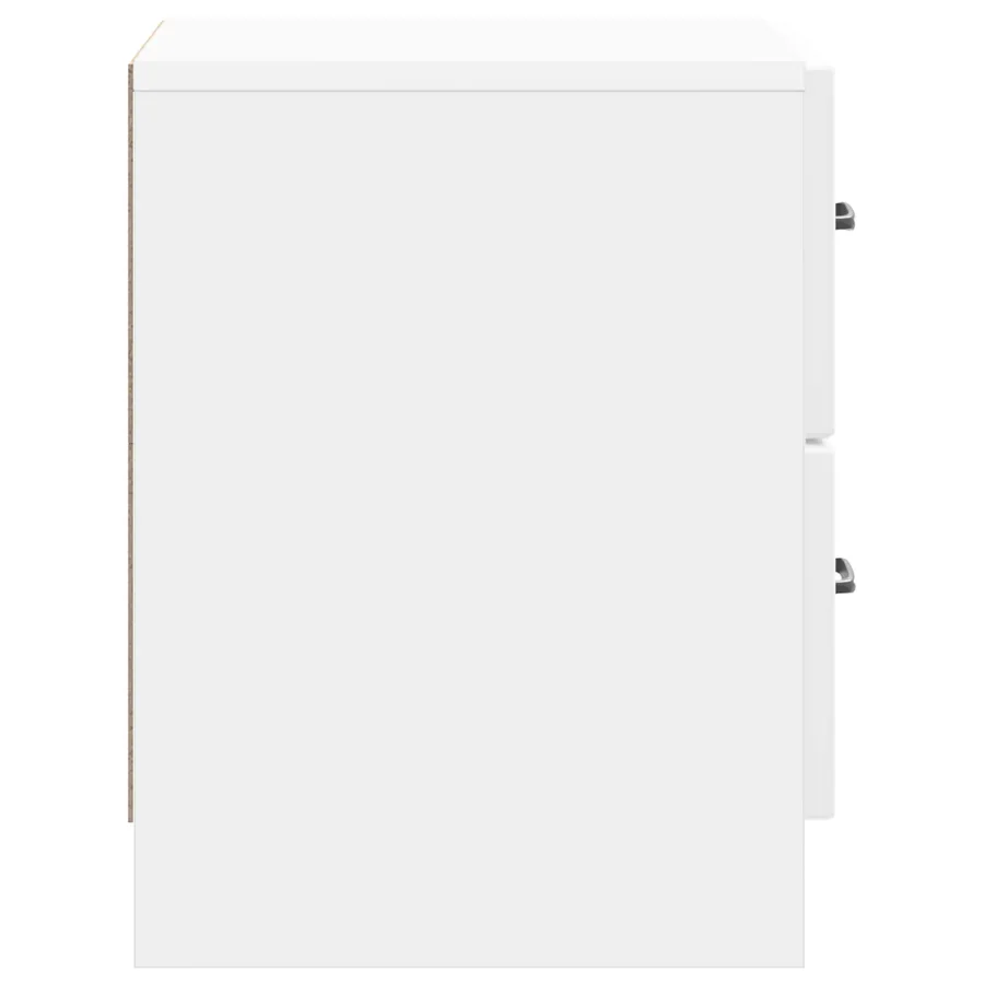 Cabinet de chevet Blanc brillant 43 x 34,5 x 44,5 cm - 6