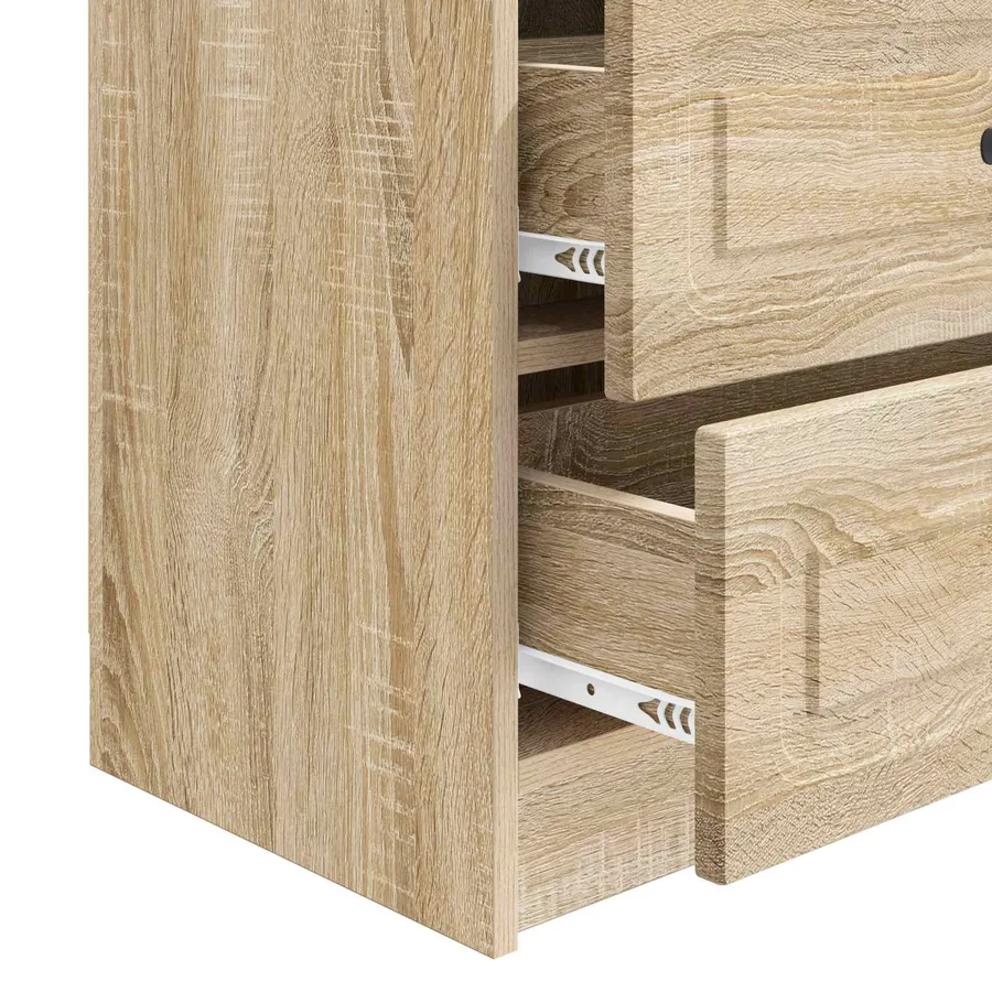 Cabinet de chevet avec tiroir Chêne Sonoma 62 x 34,5 x 44,5 cm - 9