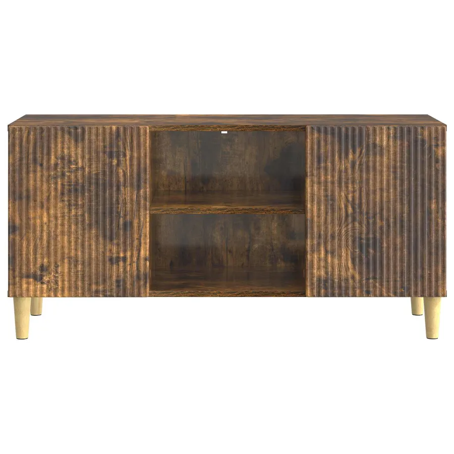 Meuble TV Chêne fumé 102 x 34,5 x 50 cm Bois d'ingénierie - 6