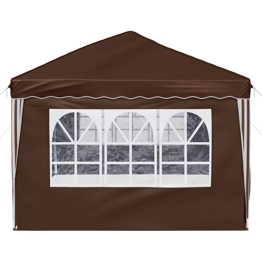 Tente de fête pop-up 575 x 288 x 245 cm Marron - 7