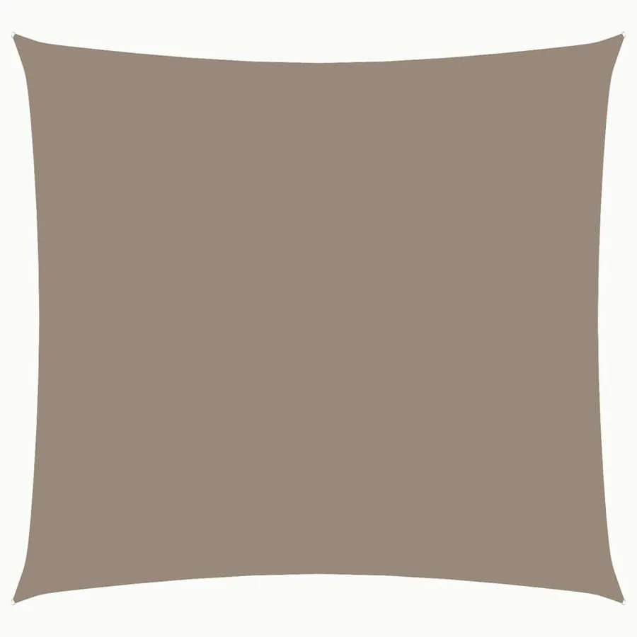 Voile de parasol tissu oxford carré 5x5 m taupe - 2