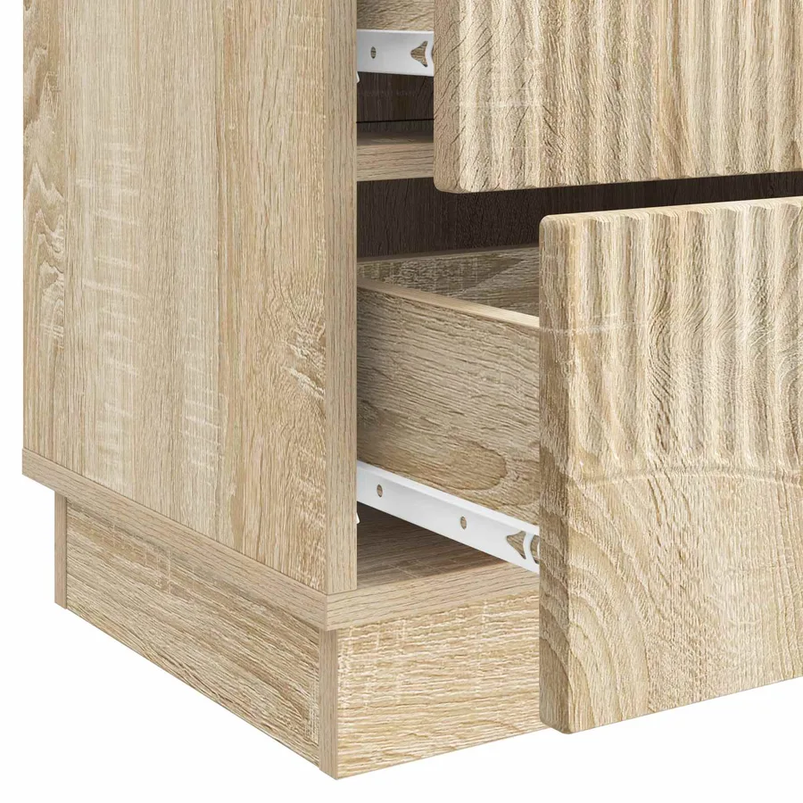 Cabinet de chevet 2 pcs Chêne Sonoma 43 x 34,5 x 44,5 cm - 11