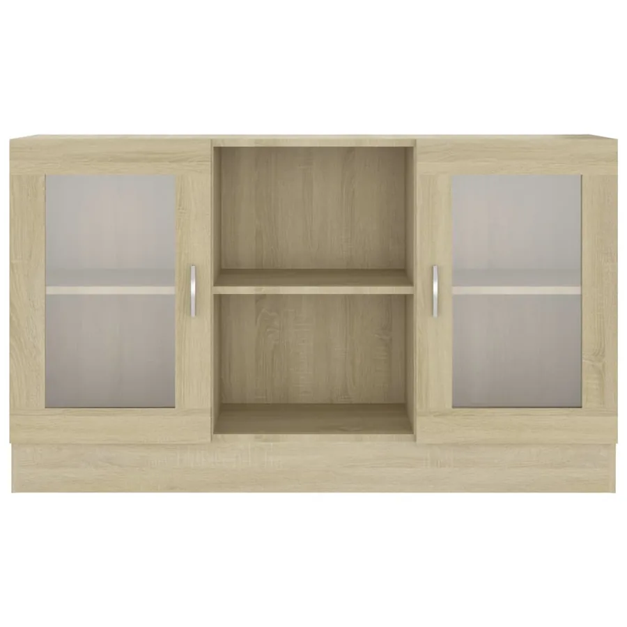 Armoire à vitrine Chêne sonoma 120x30,5x70 cm Bois d'ingénierie - 5