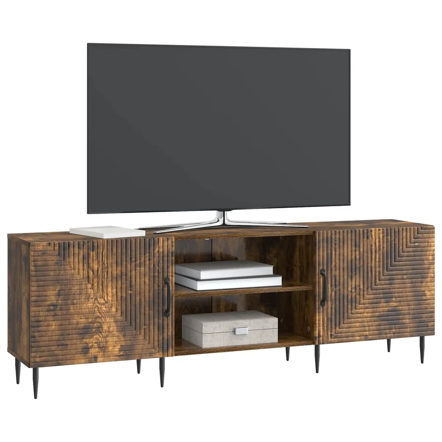 Meuble TV Chêne fumé 150 x 31 x 50 cm Bois d'ingénierie - 3