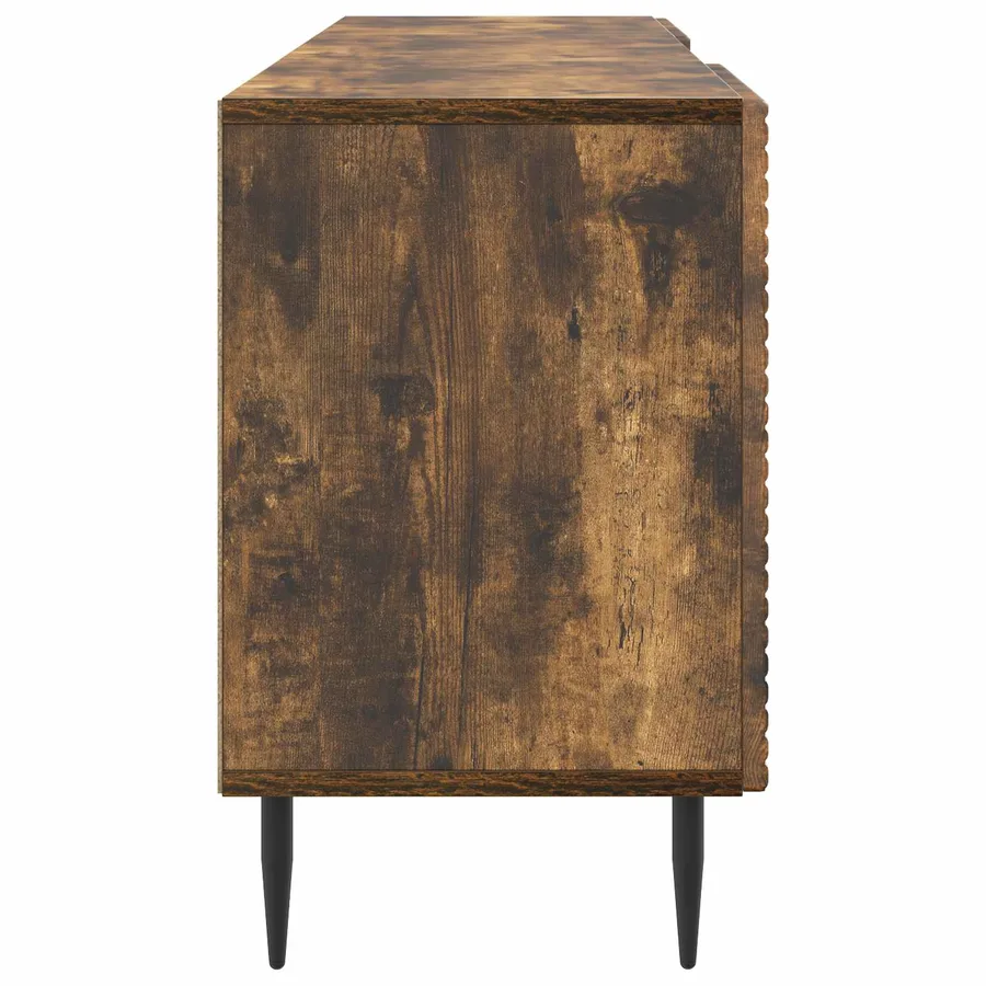 Meuble TV Chêne fumé 150 x 31 x 50 cm Bois d'ingénierie - 7