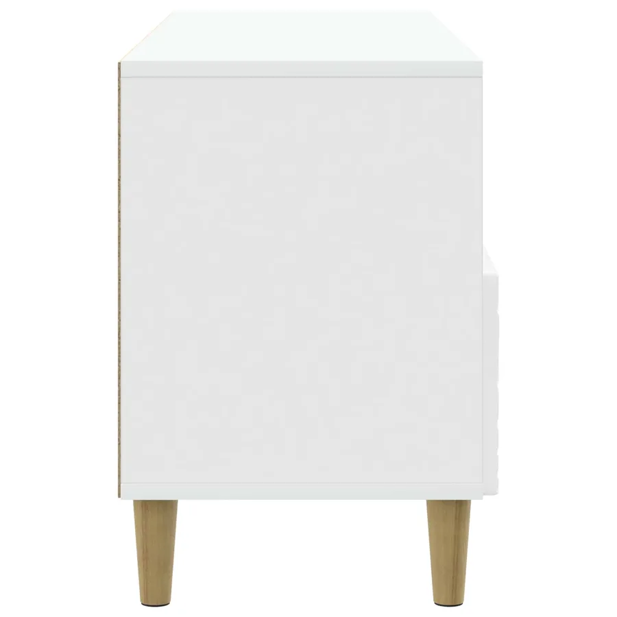 Meuble TV 102 x 34,5 x 50 cm Blanc brillant Bois d'ingénierie - 6