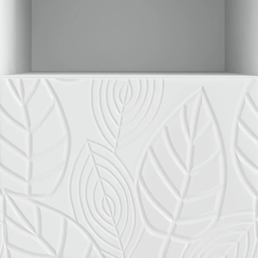 Meuble TV 102 x 34,5 x 50 cm Blanc brillant Bois d'ingénierie - 9