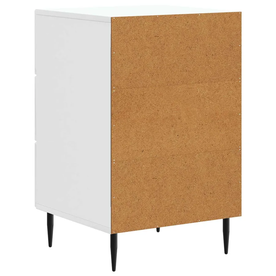 Cabinet de chevet avec tiroir Blanc brillant 43 x 41 x 66,5 cm - 7