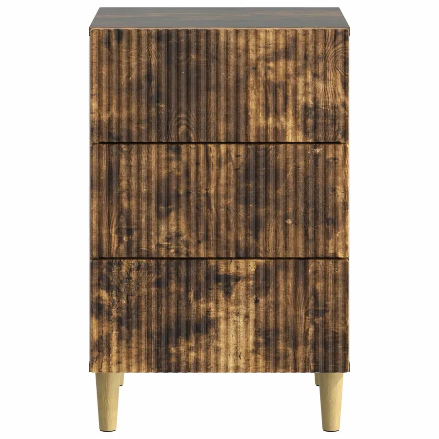 Cabinet de chevet avec tiroir Chêne fumé 43 x 41 x 66,5 cm - 5