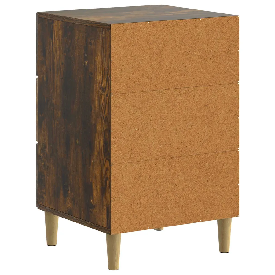 Cabinet de chevet avec tiroir Chêne fumé 43 x 41 x 66,5 cm - 7