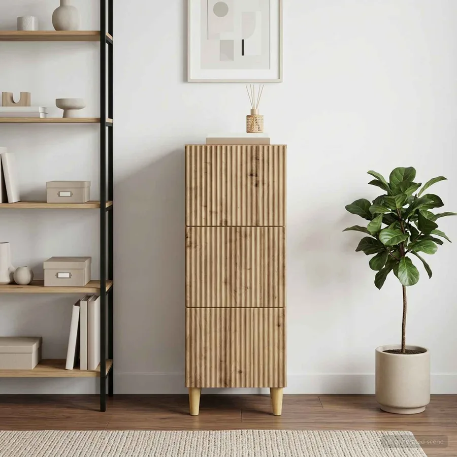 Armoire à tiroirs 33 x 34,5 x 90 cm Bois d'ingénierie - 4